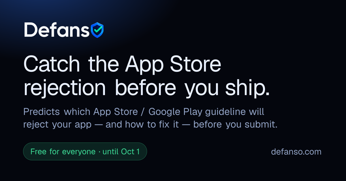 Defanso — App Store rejection predictor